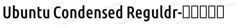 Ubuntu Condensed Reguldr字体转换